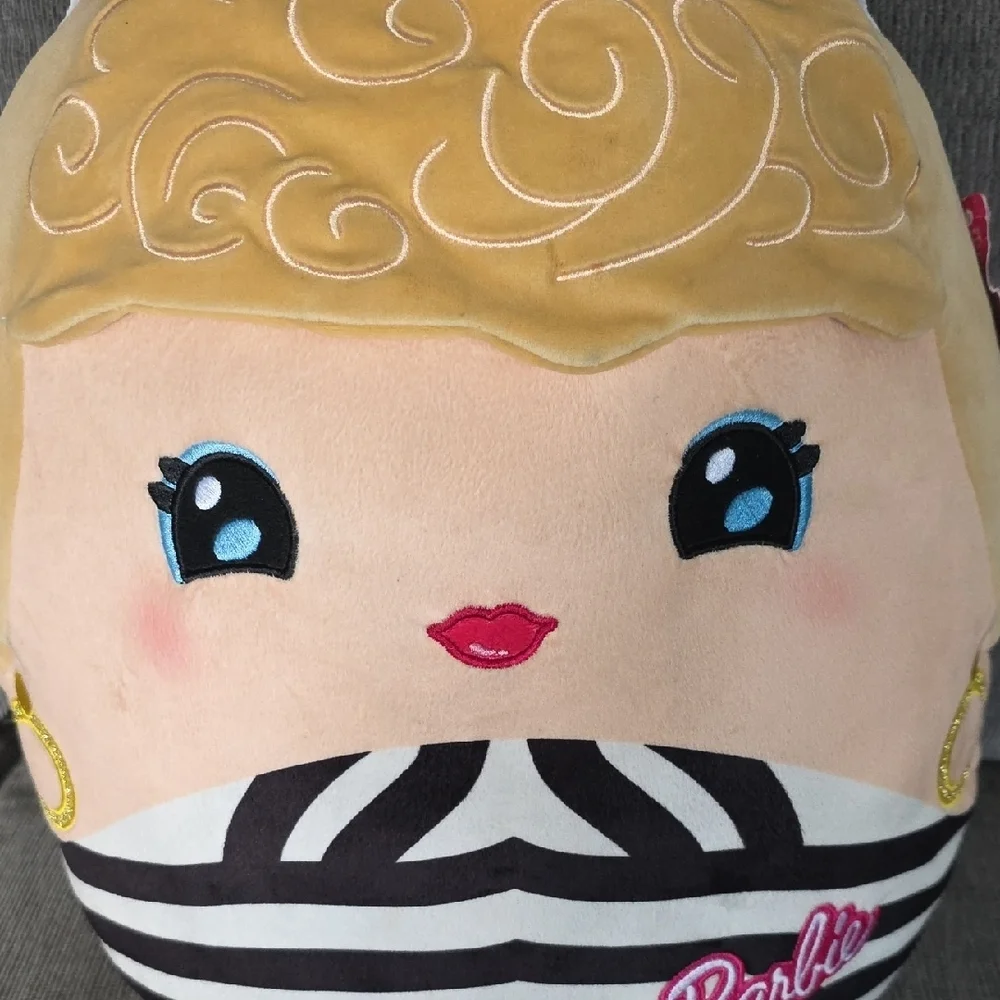 Barbie Cuutopia 14 Inch Plush Doll, NWT, Wearing Black And White‎ Swimsuit.